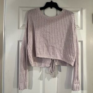 Hollister crop tie back sweater